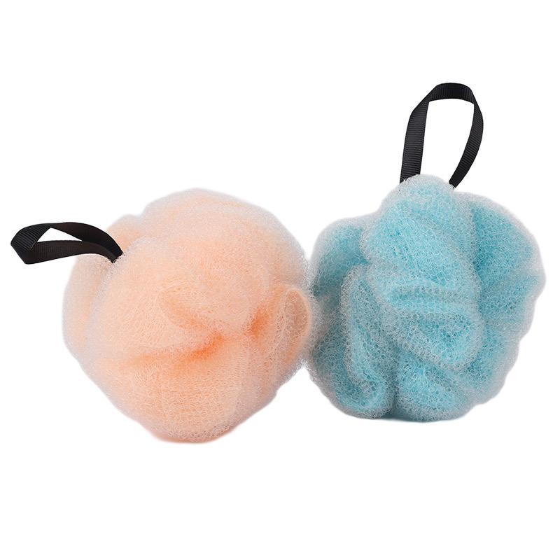 浴用たわし ボディブラシ 垢すり バスミット あかすりブラシ 角質除去 PE ブルー ピンク