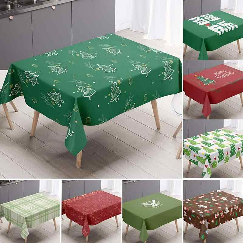 テーブルクロス クリスマス柄 格子柄 撥水 テーブルマット 長方形 写真背景 ポリエステル 多用途(x10)
