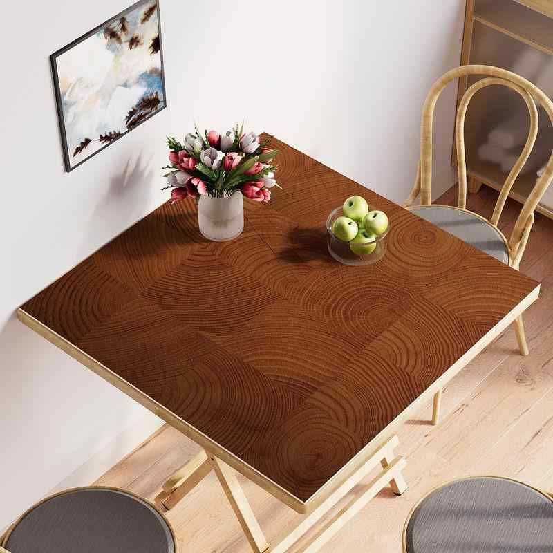 テーブルクロス 正方形 防水 防油 木目調 レザー 食卓 八仙テーブル コーヒーテーブル カバー プレースマット モダン シンプル ストライプ 40 45 50 55 60 65 70 75 80 85 90 100 110 120cm