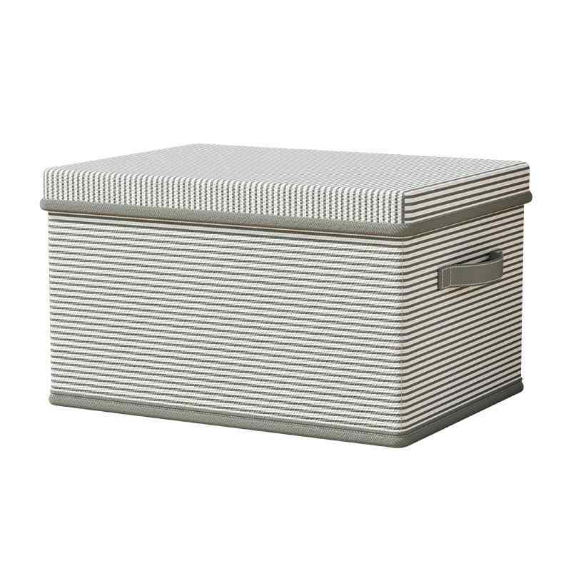 収納ケース レディース メンズ 衣類収納ボックス フタ付き 大容量 防塵 折りたたみ 60L 玩具 雑貨 無地 ストライプ