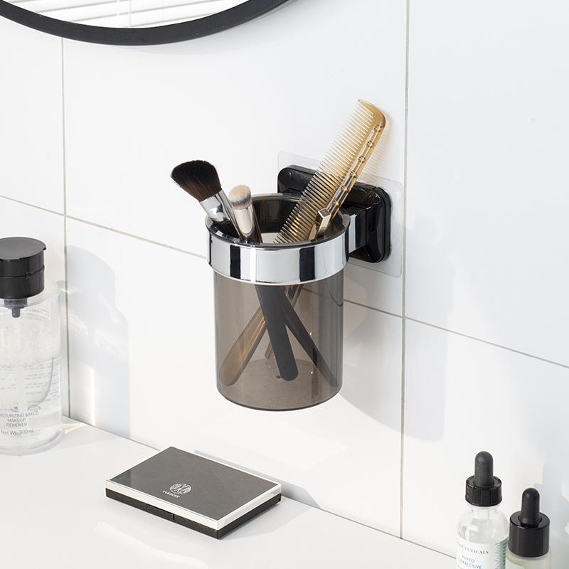 収納筒 キッチン バスルーム 洗面所 壁掛け 水耕栽培 花瓶 鉢植え 観葉植物 小物入れ ラック プラスチ..