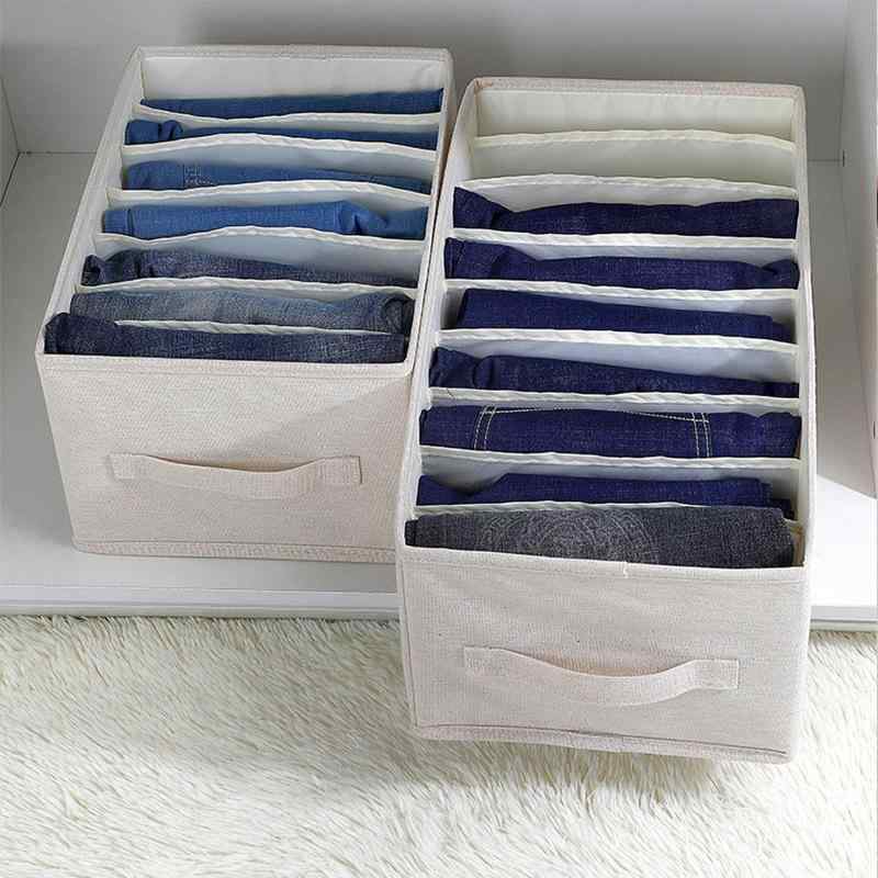 収納ケース レディース 下着 靴下 ブラジャー ジーンズ 衣類 折り畳み式 布製 クローゼット 整理箱 コットンリネン 無地 7仕切り 9仕切り アイボリー グ...