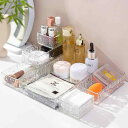 卓上収納ケース レディース メンズ 抽斗内 化粧品 文房具 雑貨 整理ボックス リップホルダー PET製 無地 大中小サイズ(x2)