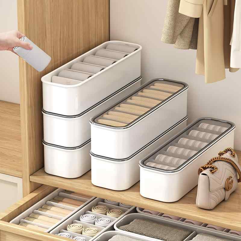 収納ケース レディース インナー 下着 靴下 収納ボックス フタ付き 仕切り付き 引き出し 整理整頓 寝室 クローゼット