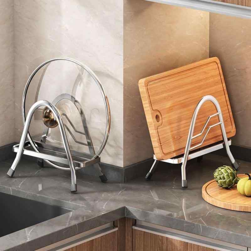 まな板スタンド ステンレス製 鍋蓋置き キッチン収納 多機能 まな板ホルダー 厚手 滑り止め コンパクト