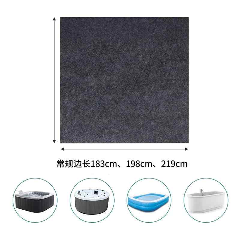 マット レディース メンズ 円形 正方形 毛氈 ホットタブ 浴室 PVC 防水 滑り止め ブラック グレー 厚手 リビング ベッドルーム