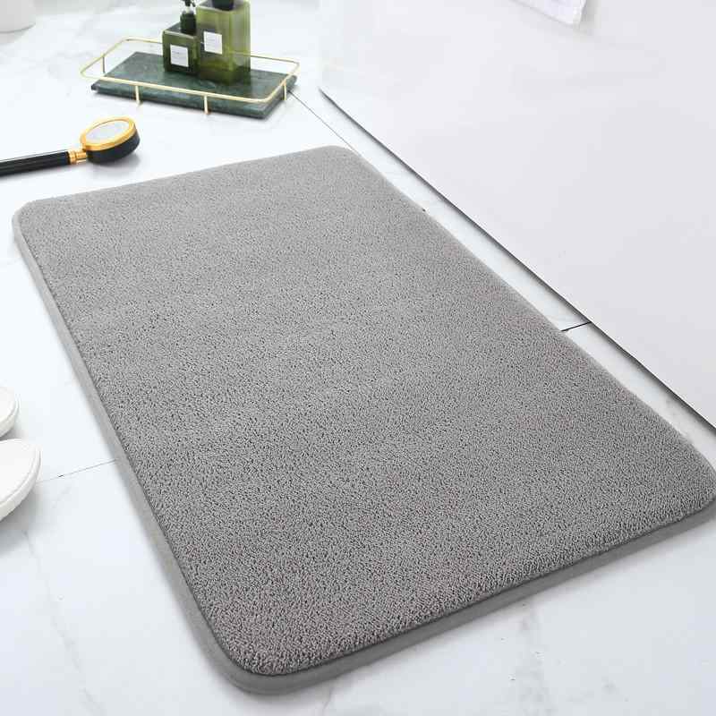 マット レディース バスマット 玄関マット 40 60cm 50 80cm 60 90cm ポリエステル 珊瑚マイヤー 纯色 ..