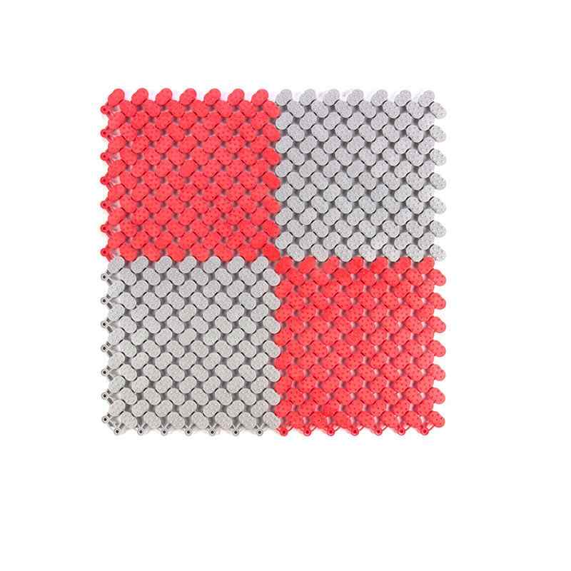 風呂マット 浴室マット 浴室内 バスマット 防滑 排水穴付き 組み合わせ自由 PVC製 グレー レッド ライ..