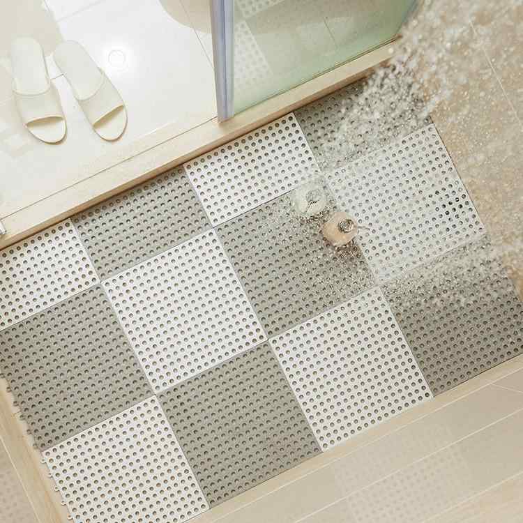 風呂マット レディース 浴室マット 防滑 繋ぎ合わせ カット可能 トイレ バスマット 全面 排水 速乾 ピ..