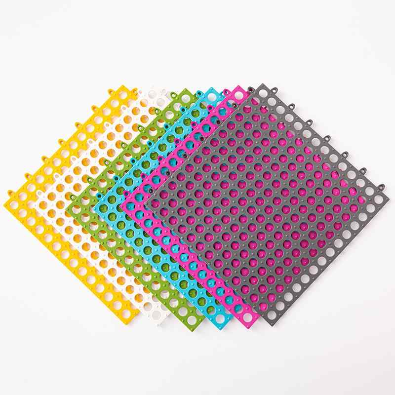 バスマット 浴室足ふきマット 滑り止め 防水 シャワー 穴あき 連結式 トイレマット ドアマット シンプ..