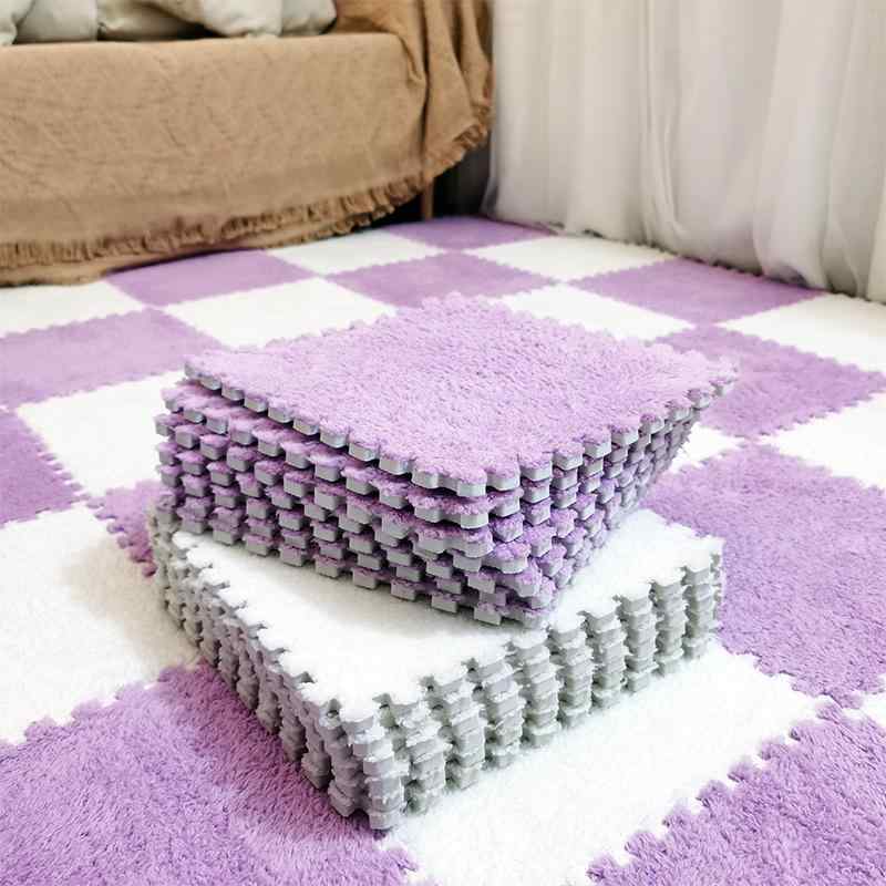 ジョイントマット パズルマット 子供部屋 ペット用 フロアマット 衝撃吸収 防音 キズ防止 白 グレー 青..