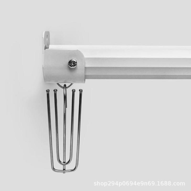 カーテンレール 固定具 ローマンレール ブラケット ハンガーラック フランジ 座 金具 鉄製 ホワイト ブ..