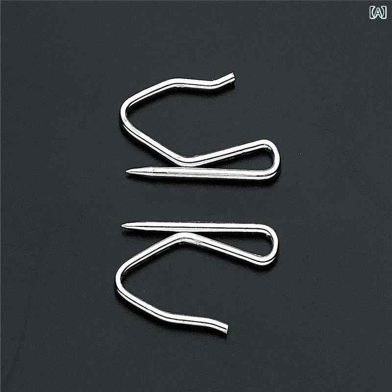 カーテン カーテンフック 窓掛け用 ステンレス 鉄製 大小 尖フック カーテンレール用 付属品(x30)