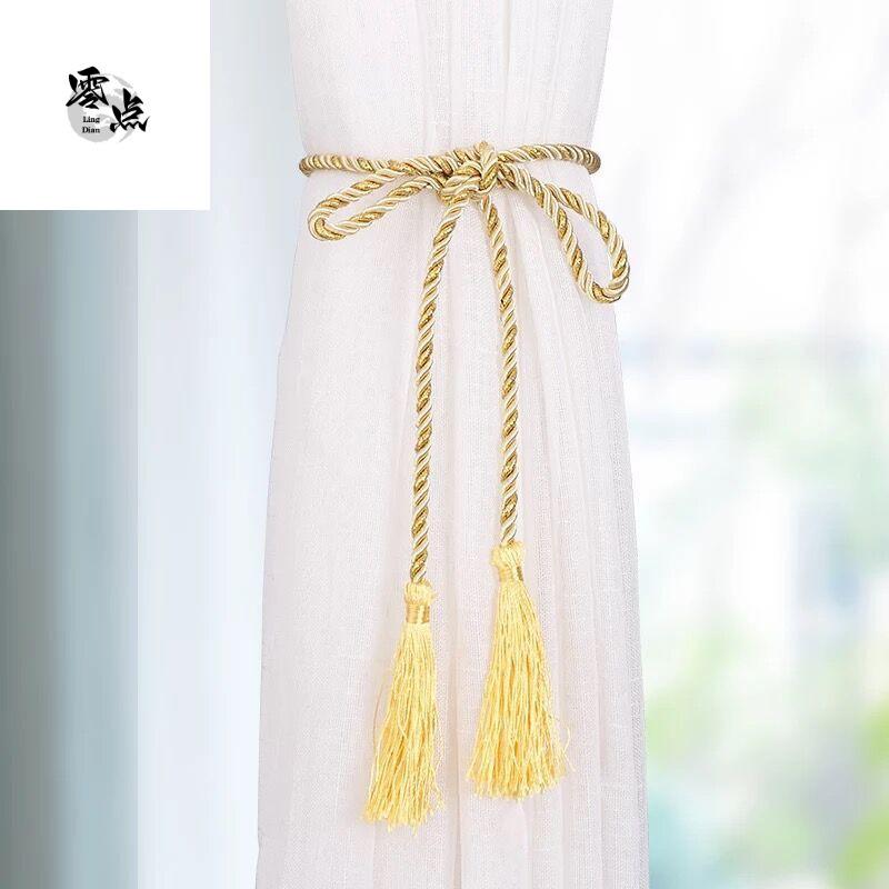 カーテン留め飾り ロープタッセル 掛け球 房飾り 留め具 アクセサリー ブラック 天ブルー ホワイト ゴ..