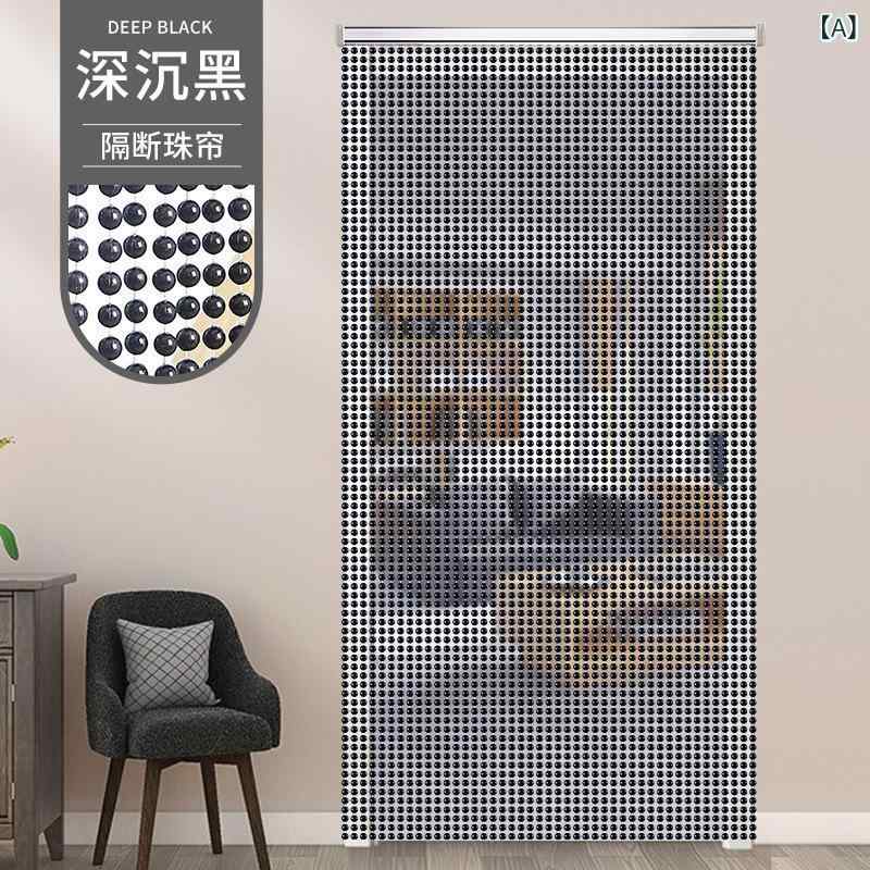 珠のれん 間仕切り ドアカーテン 黒 水晶 珠暖簾 おしゃれ 目隠し キッチン トイレ 出口 玄関 脱衣所 ..