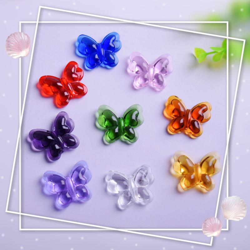 ビーズ 35mm 水晶 蝶 DIY アクセサリー パーツ イヤリング ネックレス ブレスレット シャンデリア ドア..