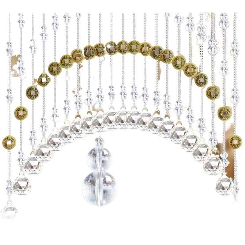 カーテン のれん 水晶 風水ひょうたん 朱砂 ビーズ 寝室 間仕切り 玄関 居間 トイレ ドア おしゃれ 壁..