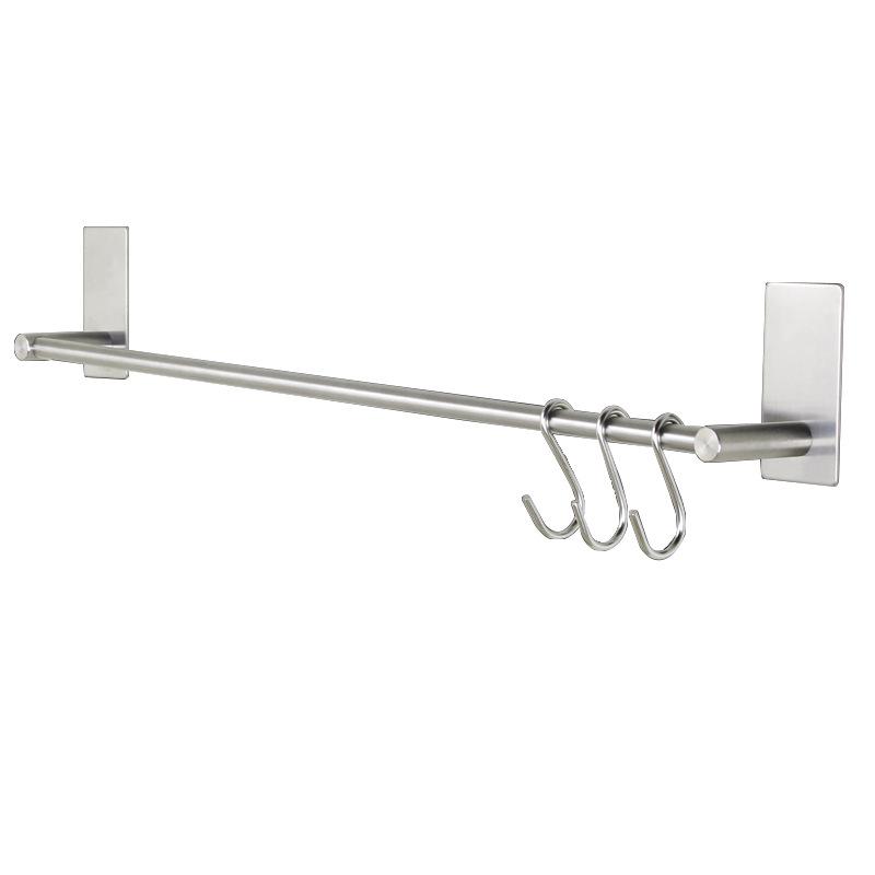 タオル掛け レディース メンズ 浴室用 ステンレス製 タオルハンガー 壁掛け式 タオルバー 吸盤式 収納ラック ブラッシュドシルバー 304ステンレス(x2)
