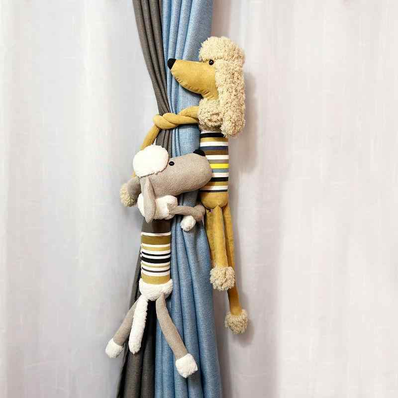窓飾り 子供部屋 カーテン留め ぬいぐるみ かわいい 動物 カーテンアクセサリー