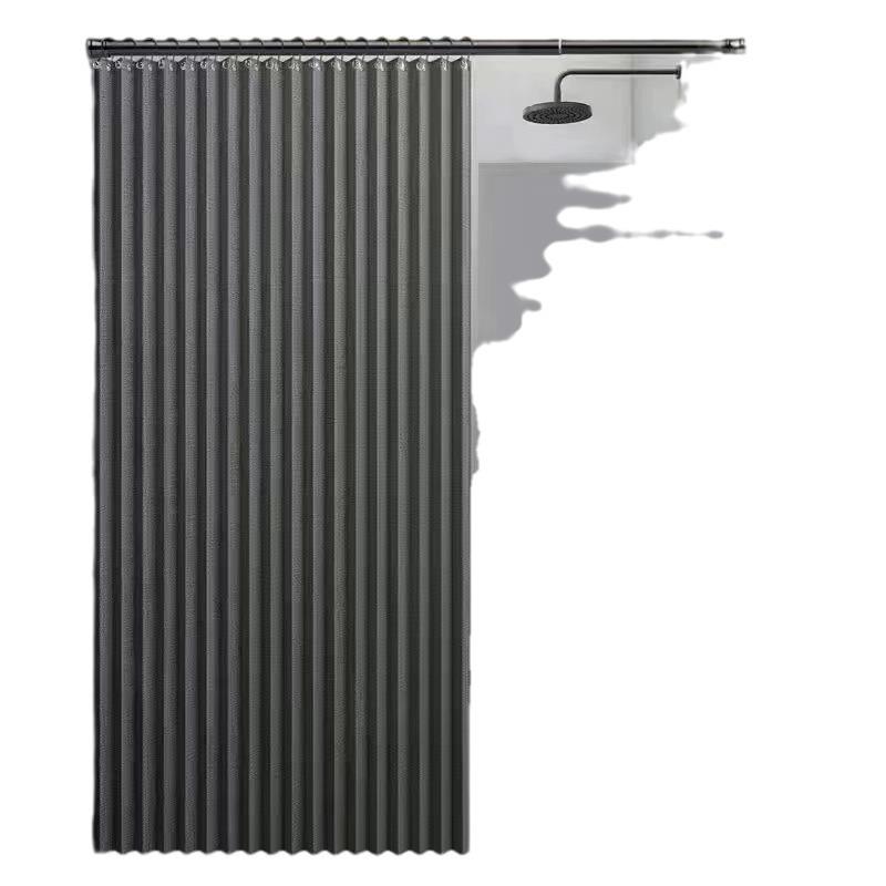 カーテン 浴室用 レディース 豪華感 折りたたみ式 防水布 厚手 リネン調 マグネット 隠せる 間仕切り ..