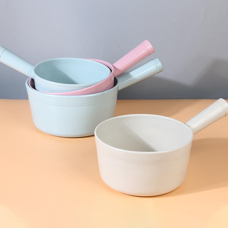 湯桶 手桶 プラスチック製 洗面器 湯おけ 厚手 大小サイズ 家庭用 キッチン用 短い取っ手付き 風呂 バス(x2)