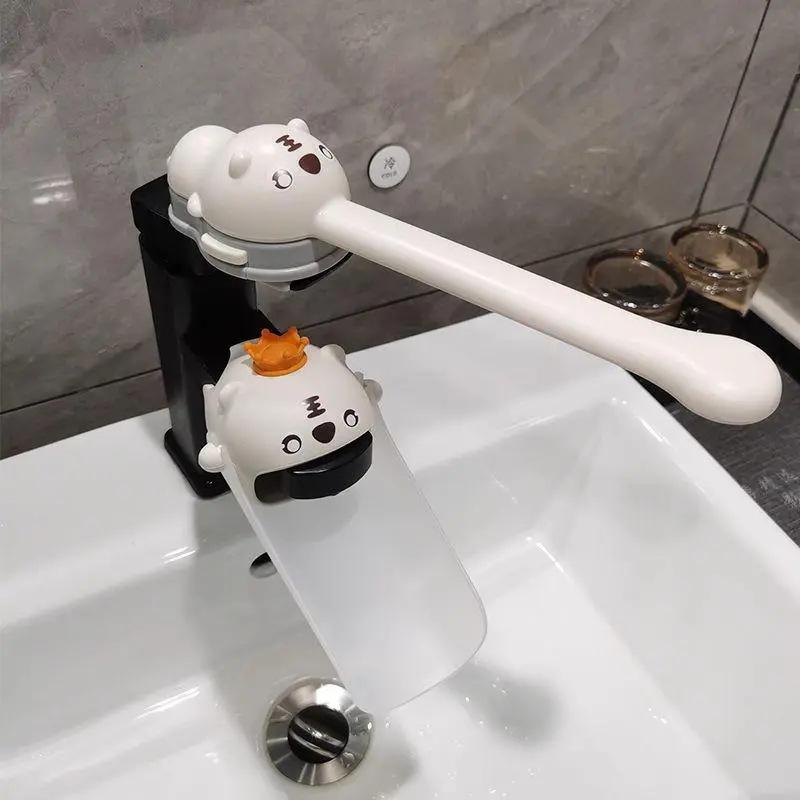 ベビー 水栓 延長器 シリコン 防splash 蛇口延長 子供用 アニマル かわいい カートゥーン