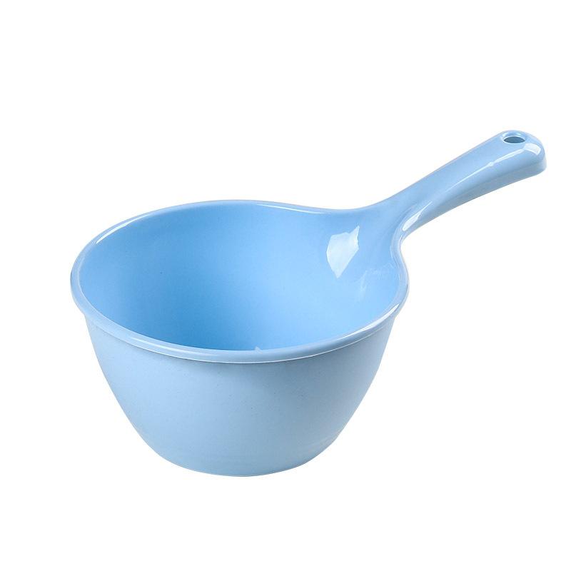 湯おけ 水ひしゃく プラスチック製 厚手 取っ手付き キッチン用 浴室用 洗面用 手おけ 洗髪用 カップ型..