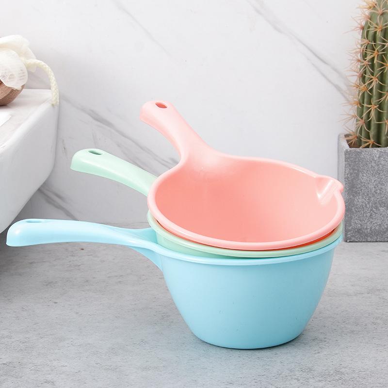 3個セット水杓 レディース キッズ 子供用 プラスチック製 厚手 キッチン用 大判サイズ 長柄 ベビー用 沐浴 水遊び・カラー: グリーン.ブルー.ピンク・サイズ展開: 大号