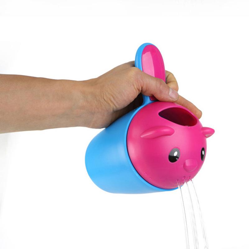ベビー 洗浄用品 クマ シャンプーカップ 赤ちゃん 幼児 入浴 シャワー 水さじ 沐浴 ピンク(x3)