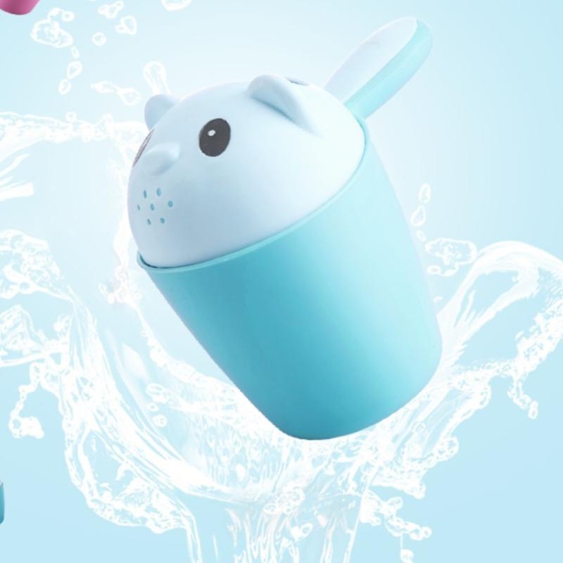 ベビー 花洒 水勺 赤ちゃん 沐浴 洗髪用 カップ カートゥーン 小熊 湯おけ