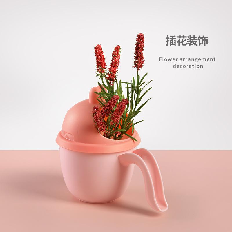 ベビー バス用品 洗浄カップ 花柄 湯おけ 新生児 赤ちゃん 子供用 多機能 厚手 かわいい ウサギ柄 レモンイエロー 水色 ライトグリーン