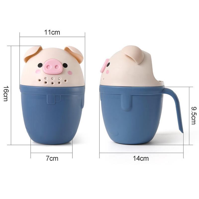 ベビー シャワーカップ 湯おけ 水さし 新生児 幼児 子供用 沐浴 水遊び 厚手 深青 薄緑 ピンク