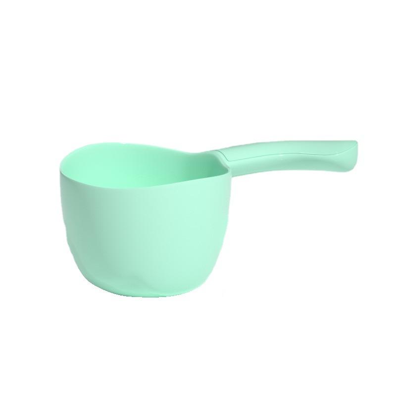 ベビー バス用品 洗髪用カップ 花柄 湯おけ スプーン プラスチック製 ブルー ピンク グリーン(x100)