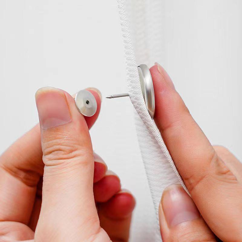 カーテン マグネット式留め具 遮光 隙間対策 強力磁石 工具不要 取り外し可能 金属製 結束バンド 固定用