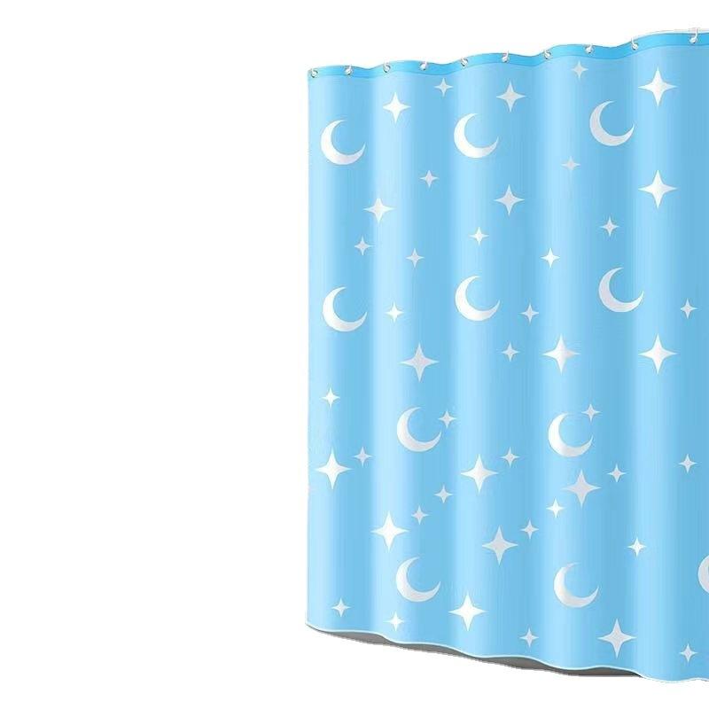 カーテン 浴室用カーテン 間仕切り ポリエステル 防カビ 防水 プリント 多色 花柄 スクエア 高雅 グレ..