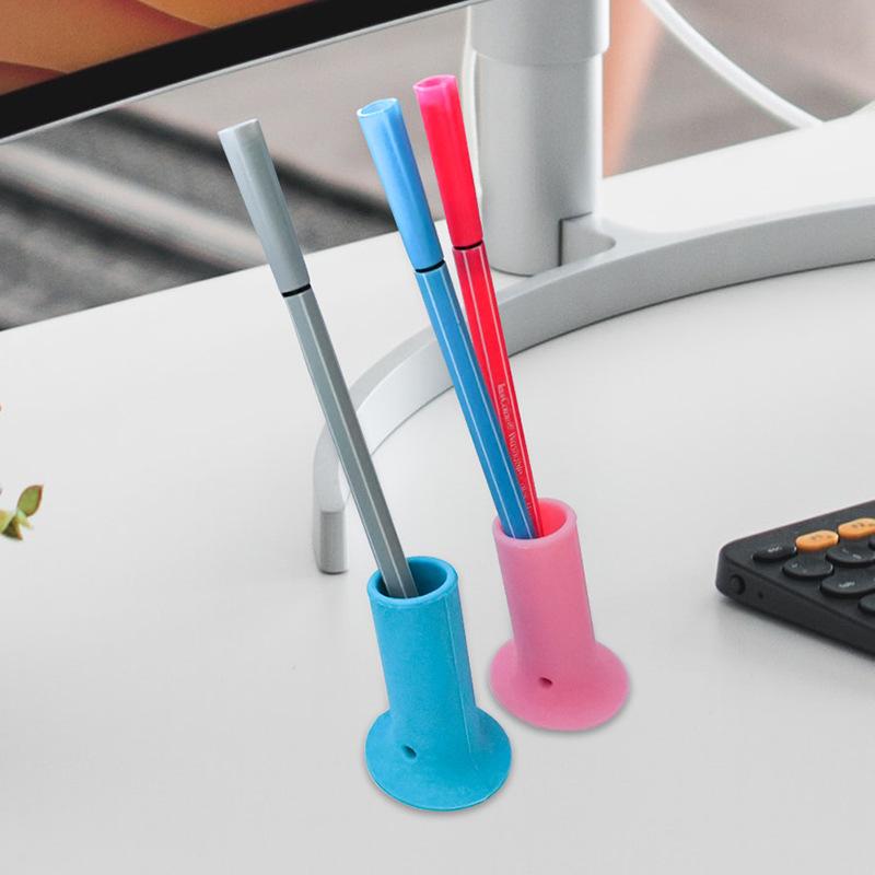 歯ブラシスタンド 歯ブラシホルダー 歯ブラシ立て ペン立て シリコン ピンク(x2)