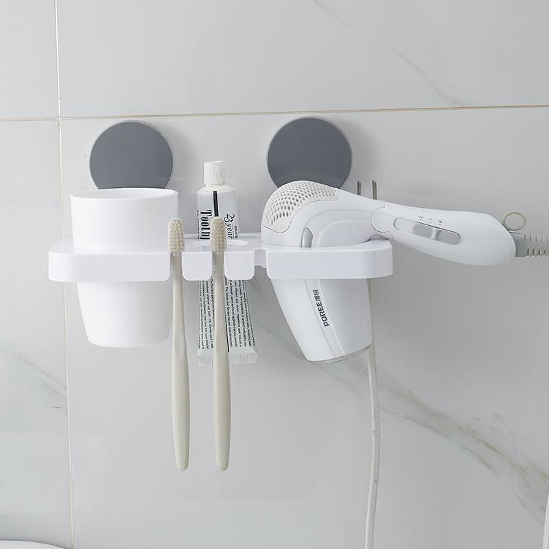 歯ブラシスタンド 吸盤式 壁掛け 歯ブラシホルダー 洗面所 収納 ホワイト グレー(x5)