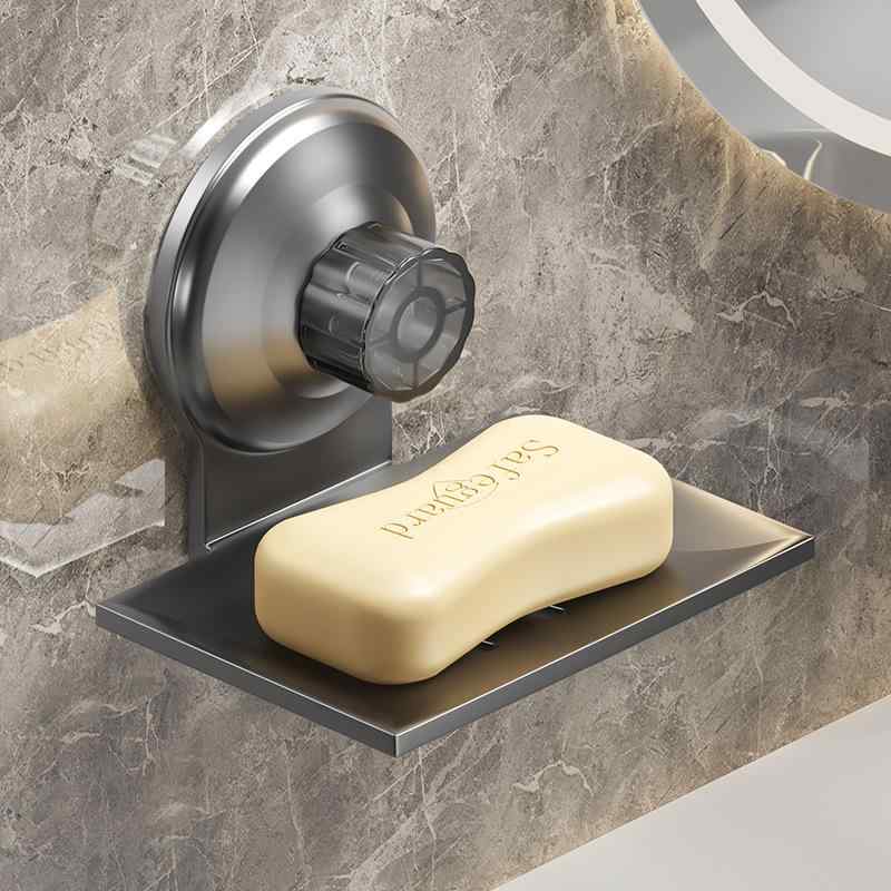 石鹸ケース レディース メンズ バスルーム 壁掛け式 水切り 石鹸置き ラック 棚 雑貨収納 接触冷感