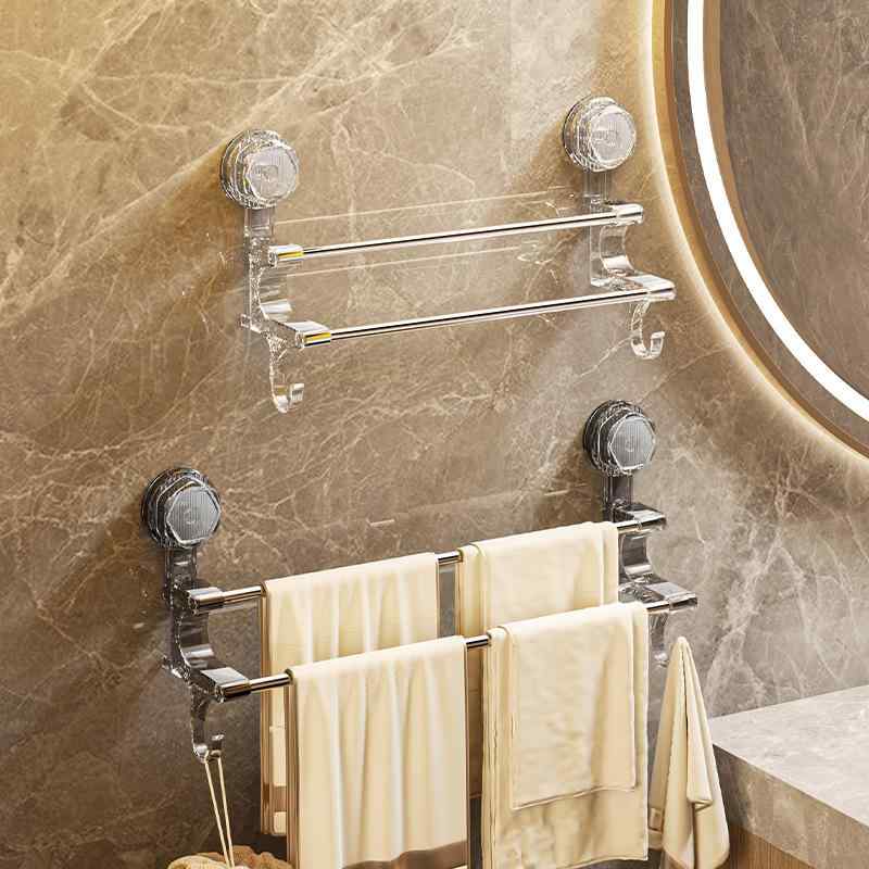 タオル掛け レディース 男性用 多機能 収納ラック フック付き 透明 クリア グレー 短め 長め プラスチ..