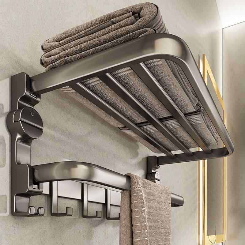 タオル掛け 吸盤式 穴あけ不要 浴室 ラック アルミ製 バスラック 浴巾掛け トイレ 壁掛け 棚 40cm 50cm..