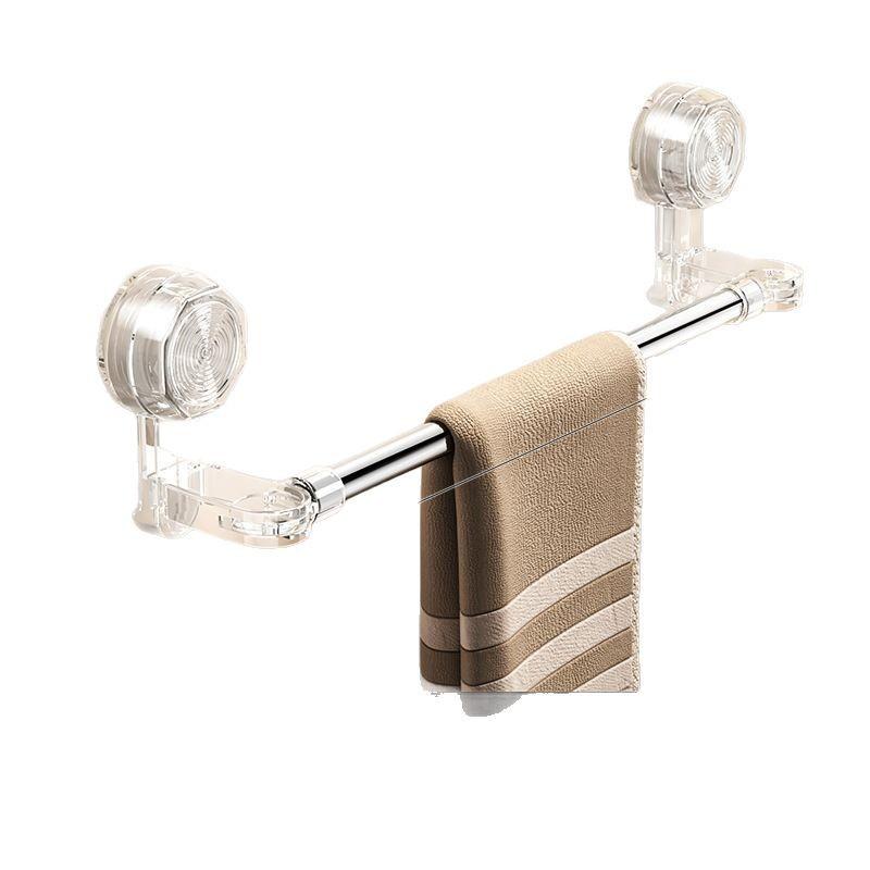 タオル掛け 強力吸盤 伸縮式 ステンレス製 バスルーム 洗面所 壁掛け 防水