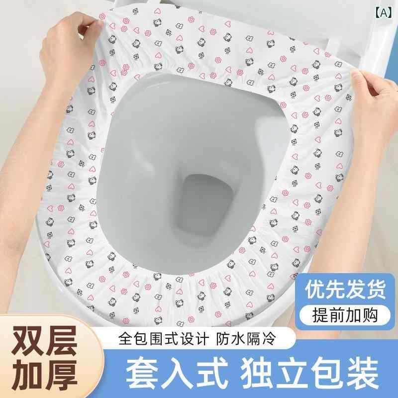 トイレ 便座シート 携帯用 使い捨て 厚手 大判 全面カバー 旅行 ホテル 衛生用品 無漂白 不織布 個包装