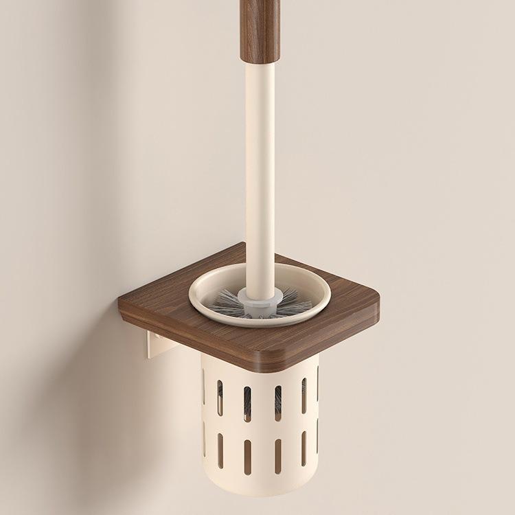 トイレブラシ ホルダー 胡桃木 ミラード風 壁掛け式 トイレブラシセット 水切り可能 トイレ 洗浄 ブラ..