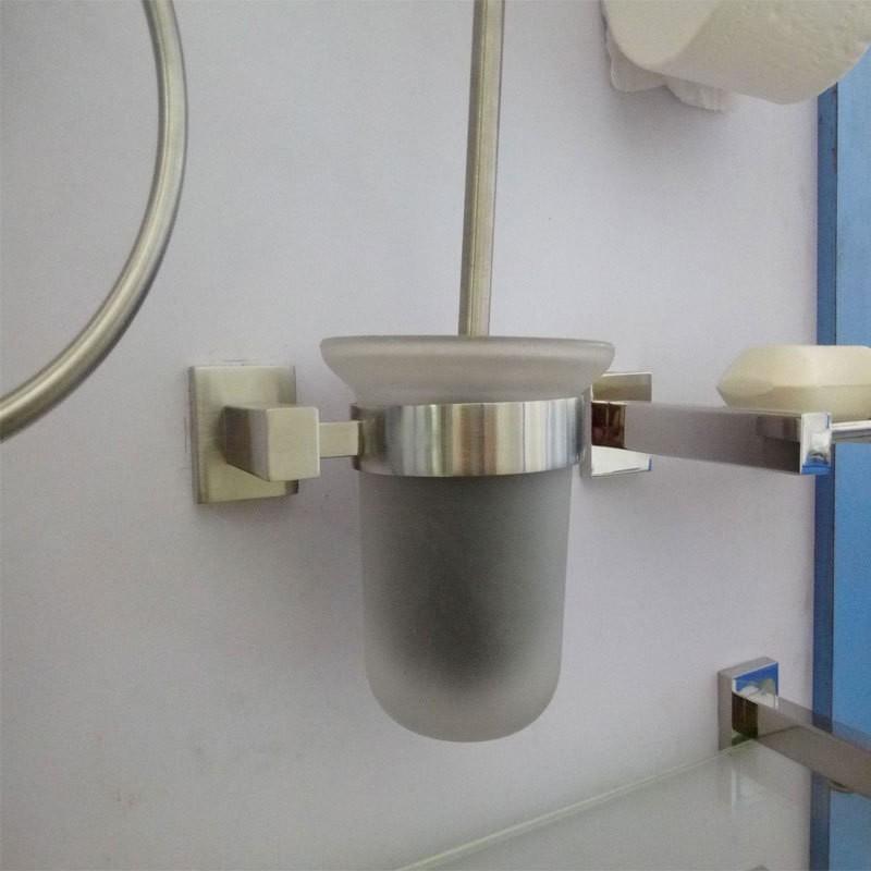 トイレブラシ SUS304 ステンレス製 トイレブラシホルダー セット 壁掛け式 衛生用品 シルバー