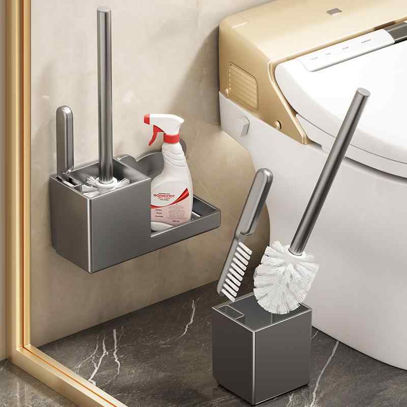 トイレブラシ トイレブラシホルダー 壁掛け式 トイレ清掃用品 掃除ブラシ 収納ケース付き ホワイト ブ..