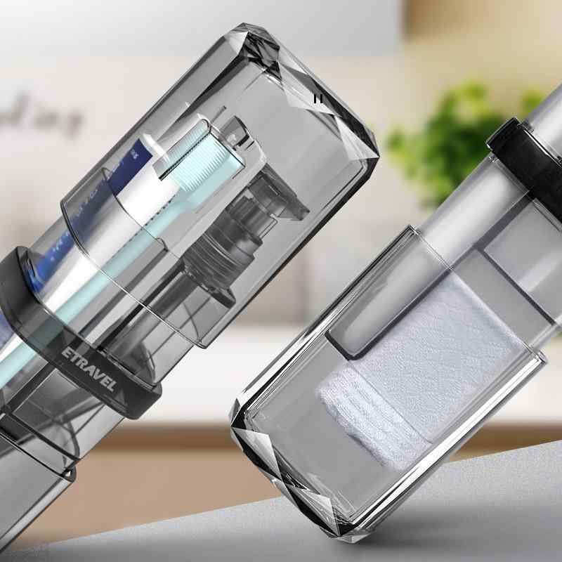 洗漱用品収納セット 旅行用洗漱バッグ 携帯用 歯ブラシホルダー 収納ケース 宝石ブルー 荔枝粉 貝殻紫 ..