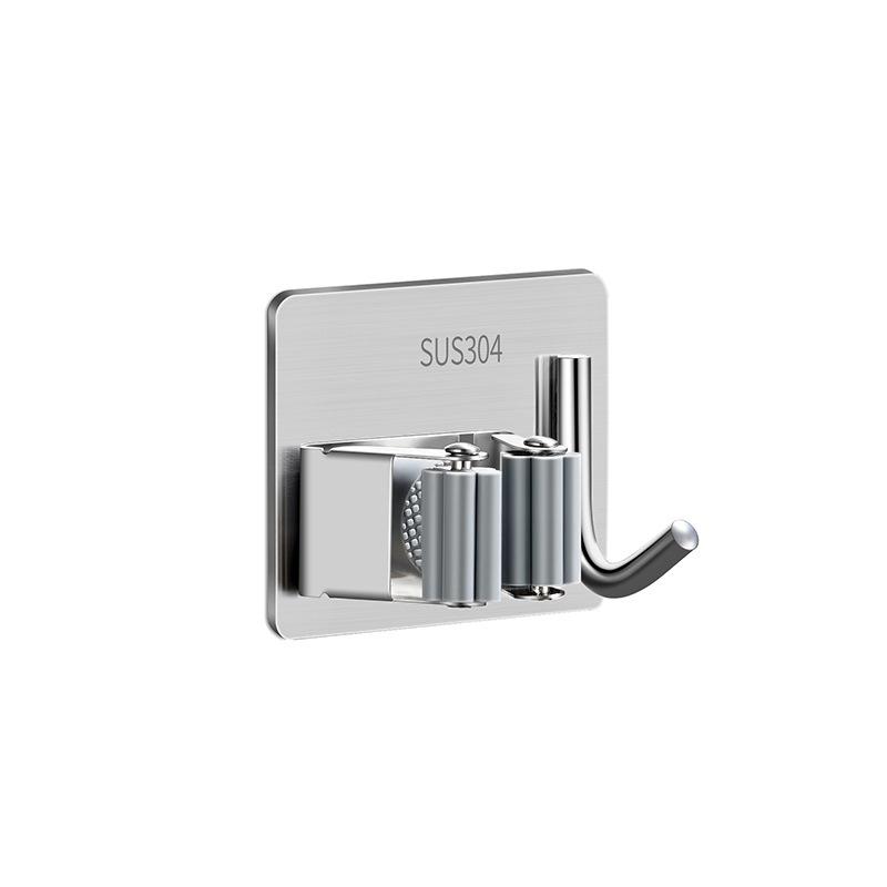 収納ラック レディース メンズ 304ステンレス ほうき モップ ホルダー クリップ 強力固定 壁掛け 粘着 穴開け不要 バスルーム トイレ キッチン 整理整頓