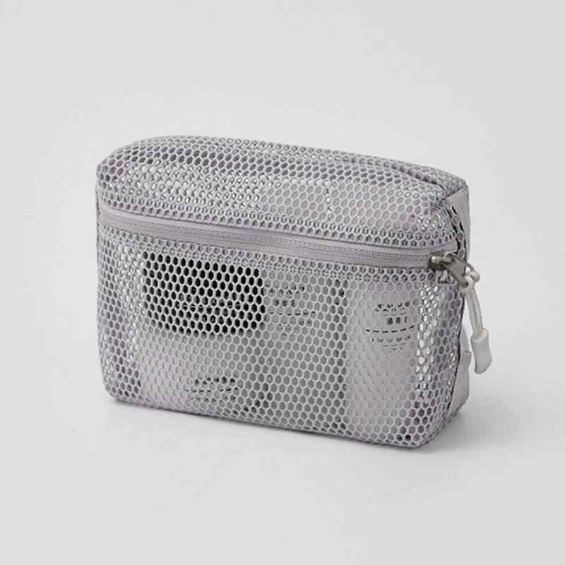 化粧ポーチ レディース メンズ 兼用 トラベルポーチ 多用途 小物入れ 収納バッグ 旅行用 洗面用具 整理 グレー 橙色 ポリエステル