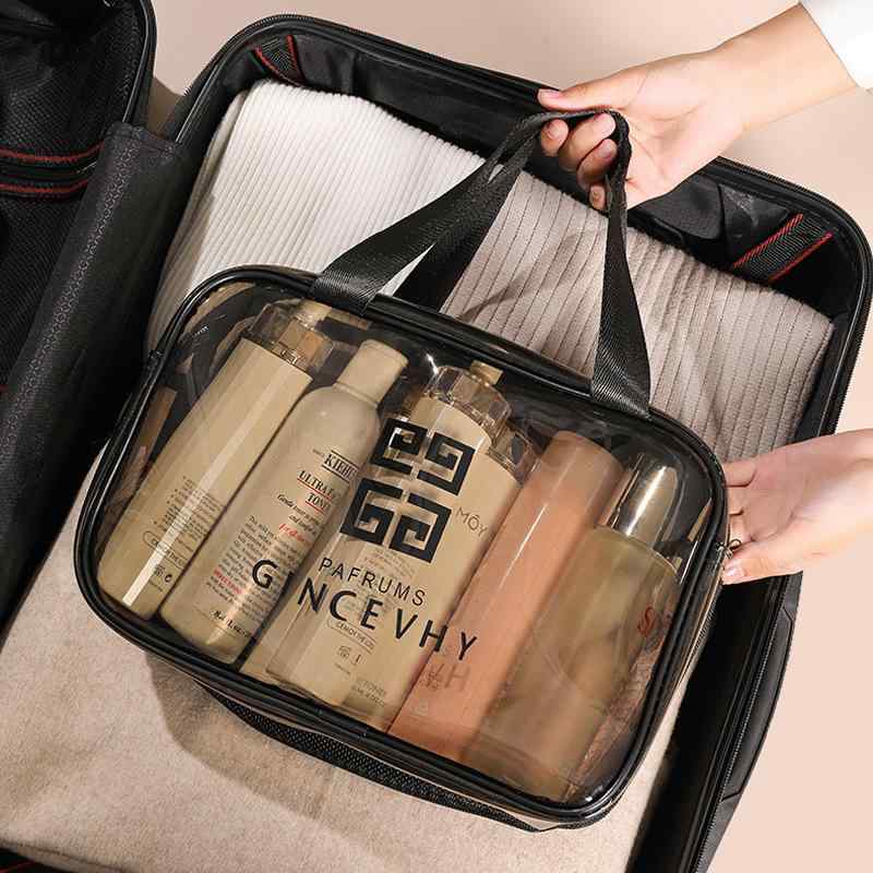 洗漱ポーチ レディース メンズ 乾湿分離 大容量 ダブルレイヤー 多機能 トラベルポーチ 旅行用 浴室 温泉 ジム アウトドア 収納 バッグ 黒 ブラック グレ...