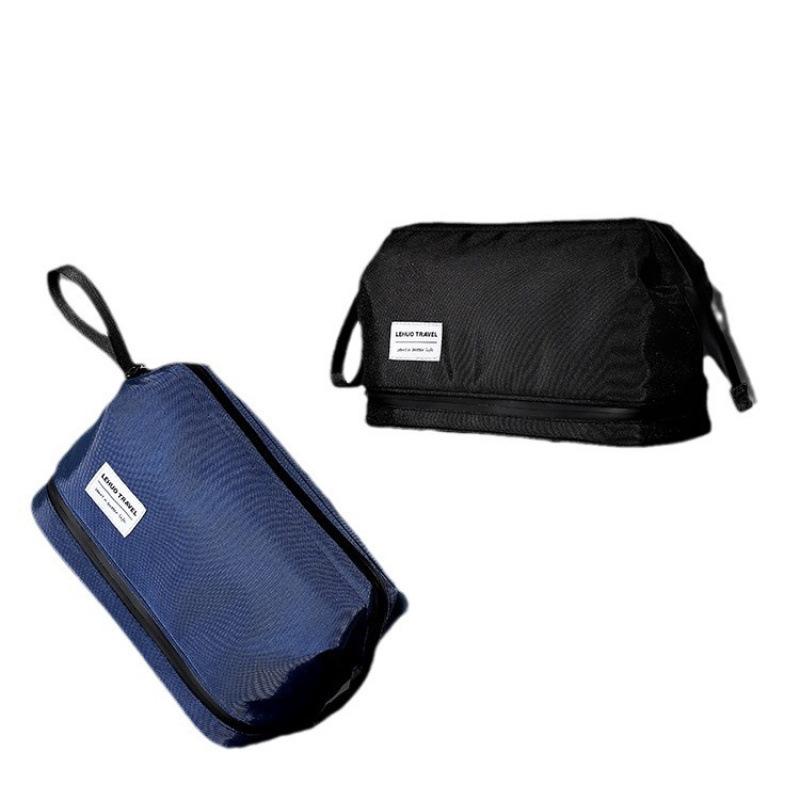 洗漱用品 メンズ 旅行用 洗面用具入れ 防水 ポリエステル製 収納ポーチ 浴室用 浴槽用 バッグ 大容量 普段使い 出張用 トラベルポーチ 黒 紺色 オレンジ